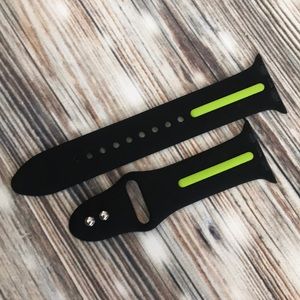 🆕 Soft Red & Black Silicone Apple Watch Band 38mm